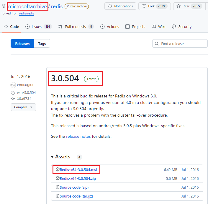 Redis on Windows github